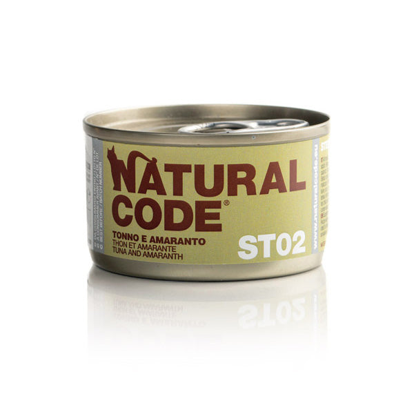 Natural Code - ST02 Tonno e Amaranto Gatti Sterilizzati 85 gr Natural Code - ST02 Tonno e Amaranto Gatti Sterilizzati 85 gr